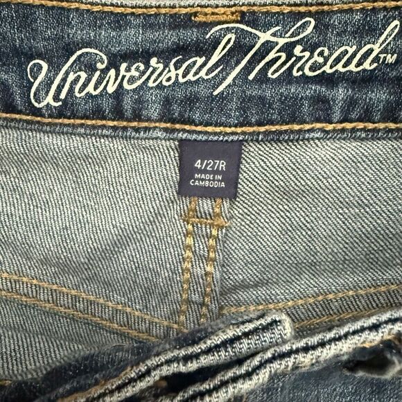 Universal Thread Blue High-Rise Shortie Button-Front Jean Shorts Size 4/27 - Picture 4 of 9